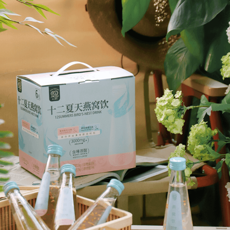 十二年夏天 燕窩飲 150g*6瓶【蜜桃桂花+茉莉青提口味】【清新甜潤 零脂滋補飲品】 3