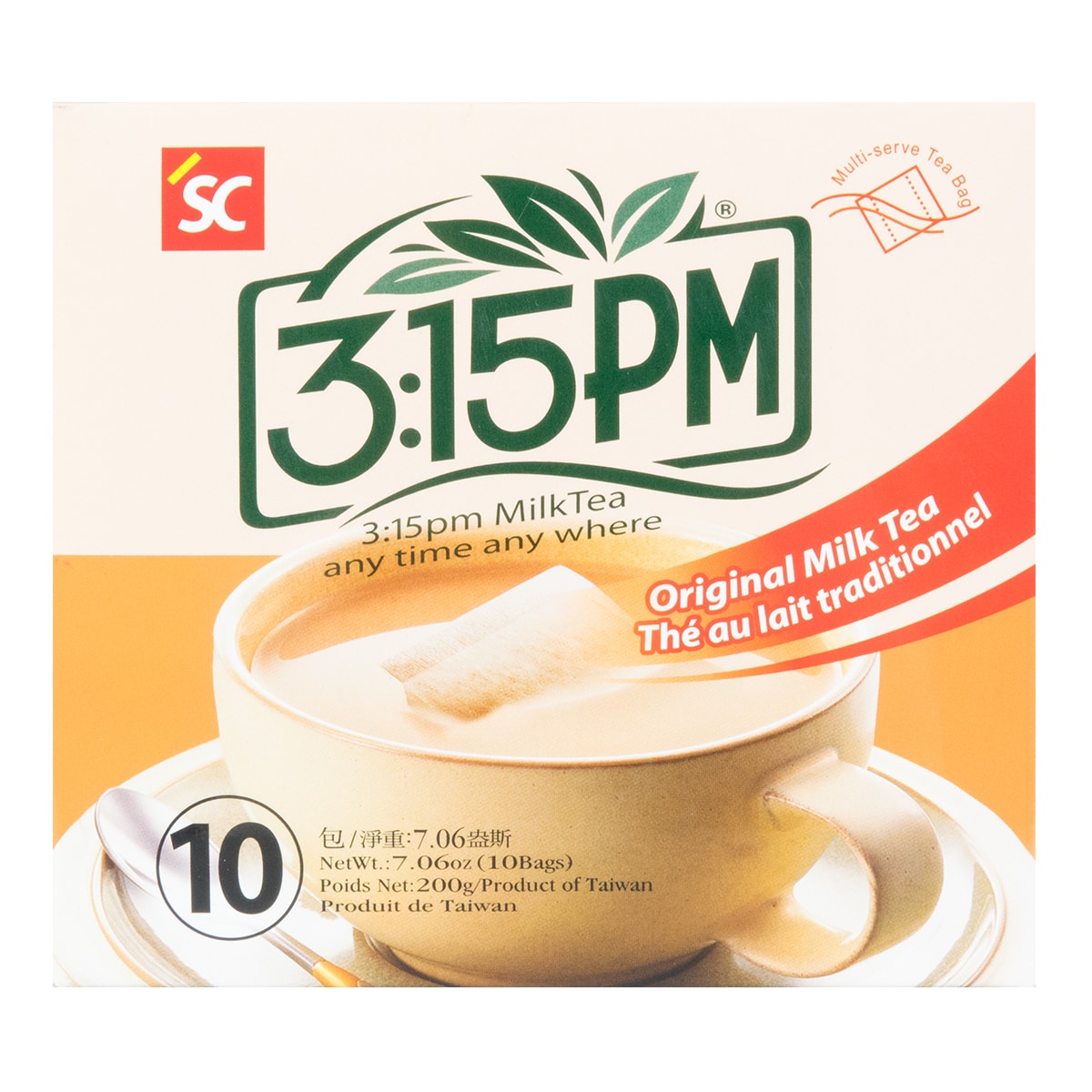 3:15PM Original Milk Tea 10Bags, 7.05 oz - Yami.com
