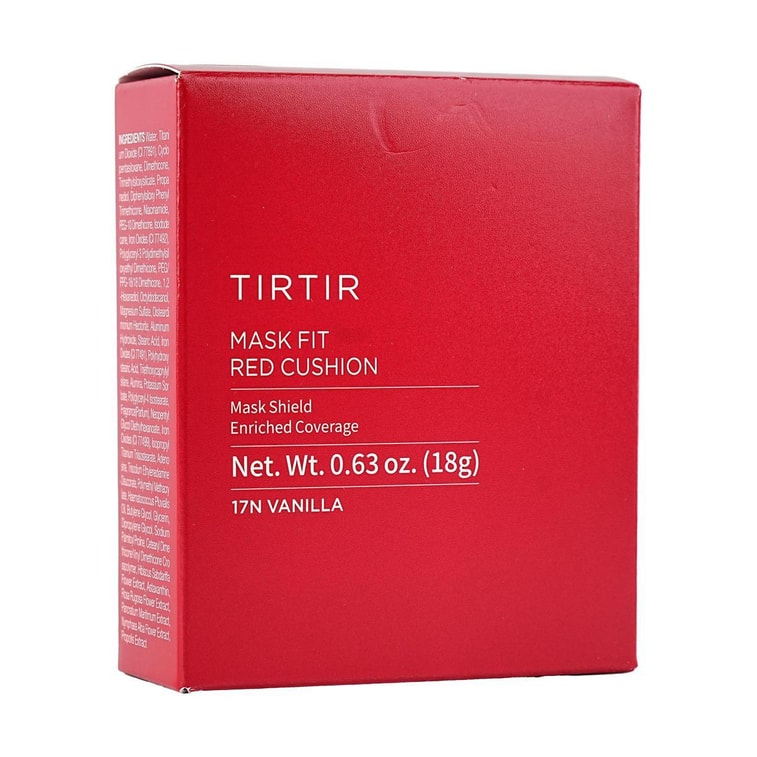 韓國TIRTIR媞樂媞樂 紅墩墩氣墊粉底 持久定妝遮瑕 輕薄水潤服帖 SPF40·PA++ 18g 72小時光滑遮瑕防脫妝 美白抗皺彈性 #17N Vanilla 香草白 4