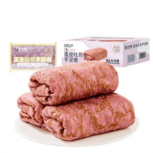 [중국 직배송] 칼튼 에그 크레이프 토스트 타로 롤, 빵, 아침 식사, 영양 케이크, 간식, 420g/상자