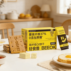 Meal Replacement Biscuits, High Fiber Low GI Cookies, 0.85 oz.*7 Pack/Box #Butter & Milk