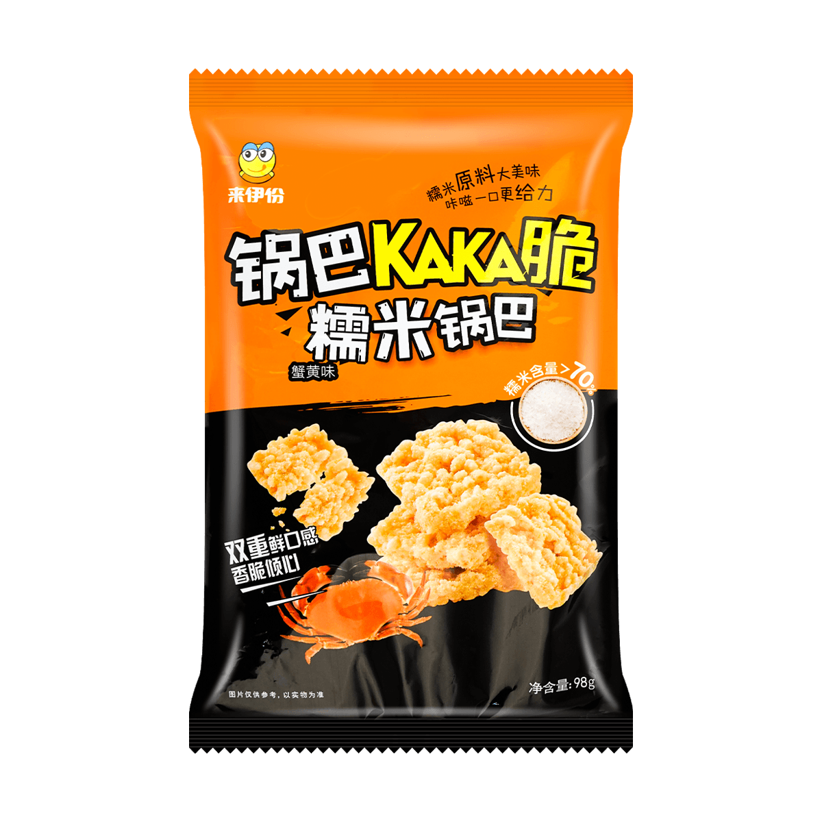 来伊份 糯米锅巴 蟹黄味 98g 怎么样 - 亚米网