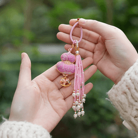 灵隐祈福 非遗宋锦葫芦挂件 马年系列招财钥匙扣 马上幸运款
