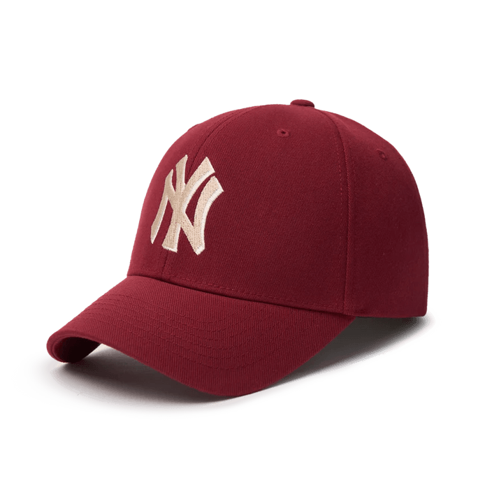 Unisex Varsity Medium Logo Structured Ball Cap NY Yankees Wine One Size