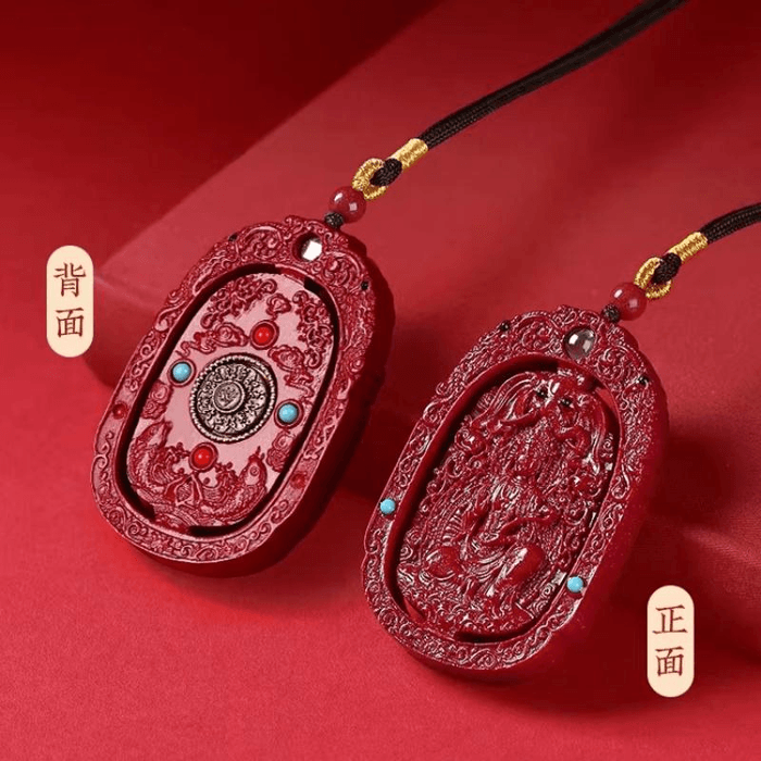 中国直送】普陀山吉祥堂紫金砂守護仏 子年用 千手観音 61.6×41.1mm - Yami