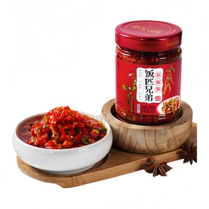 【中國直郵】 飯匹兄弟 湖南農家自製香辣彩椒醬240g 蒜蓉剁椒拌飯醬 下飯菜