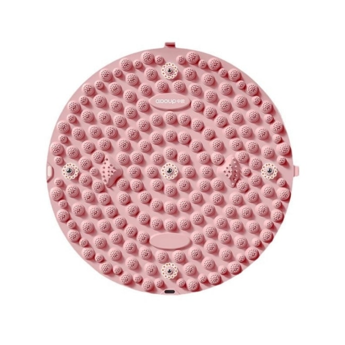 中歐 指壓板超慢跑足底按摩墊原地室內腳底經絡趾壓板圓形40cm指壓板 粉紅色一個裝