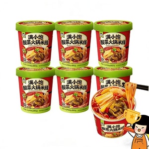 【中国直送】曼小包 ザワークラウト鍋 ライスヌードル 122g*（ソースを吸う豆腐皮付き）