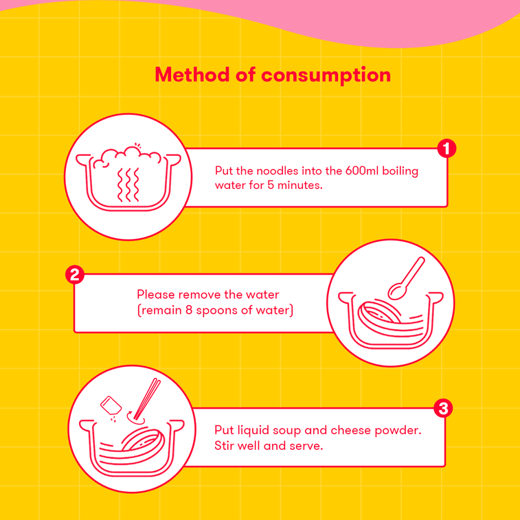 韩国SAMYANG三养 BULDAK 奶油芝士火鸡面 粉色 5包入 650g 5