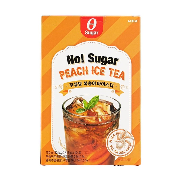 No Sugar, Peach Ice Tea,0.53 oz*10 packs