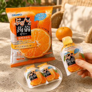 Mandarin Orange Konjac Jelly 6 pieces 【Rich Fruit Flavor】【Q-Bounce Texture】