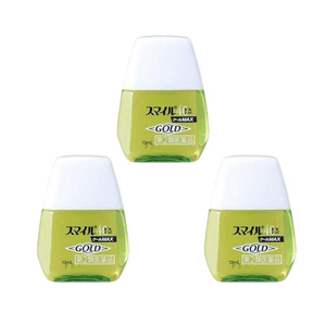 【日本直邮】 日本 LION狮王 狮王 Smile40 清凉滋润缓解眼部疲劳眼药水GOLD MAX 13ml *3盒【超值组合】