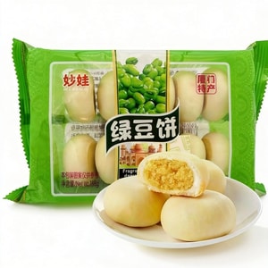 妙娃 绿豆饼 酥皮绿豆糕 粗粮代餐 下午茶糕点 休闲零食188g*1袋