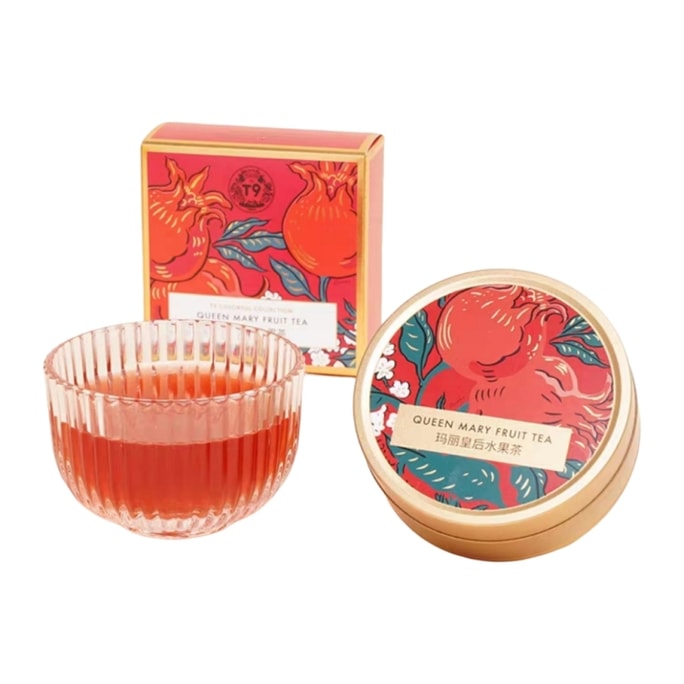 Queen Mary Fruit Tea Gift Box Small Gold Can Airtight 6 Fruit & Floral Tea Bags 50g
