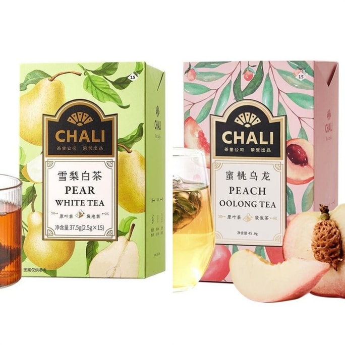 【中国直邮】 茶里 蜜桃乌龙茶 铁观音花果茶包果粒茶公司冷泡茶水果茶茶叶 蜜桃乌龙45g+雪梨白茶37.5g