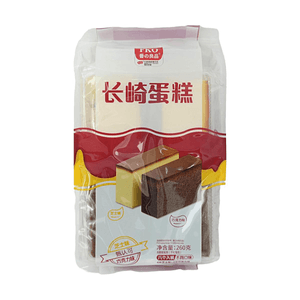 良品 FKO 番の良品 长崎蛋糕 巧克力+芝士味 260g 【双重口味】【绵软细腻】