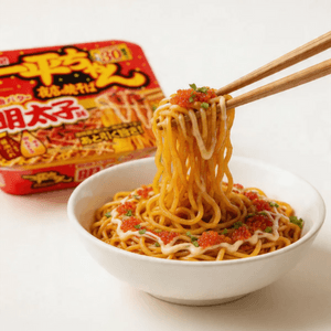 Ippei- Chan Yakisoba - Japanese Style Instant Stir-Fried Noodles , Soy Sauce with Mentaiko Mayonnaise Flavor, 4.48 oz