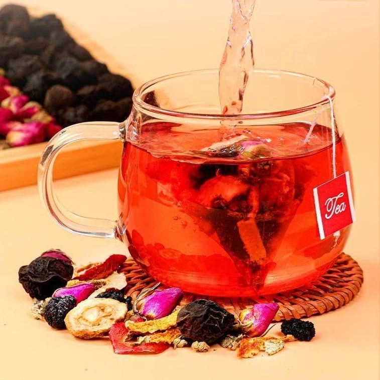 Plum Hawthorn Rose Tea with Hawthorn Lotus Leaf Mulberry Orange Peel Accelerates Metabolism 150g 30 Bags 4