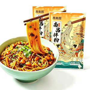 西奥图 南昌拌粉 江西米粉 拌面 方便面 含料包 172g*2包【344g】 方便速食早餐夜宵