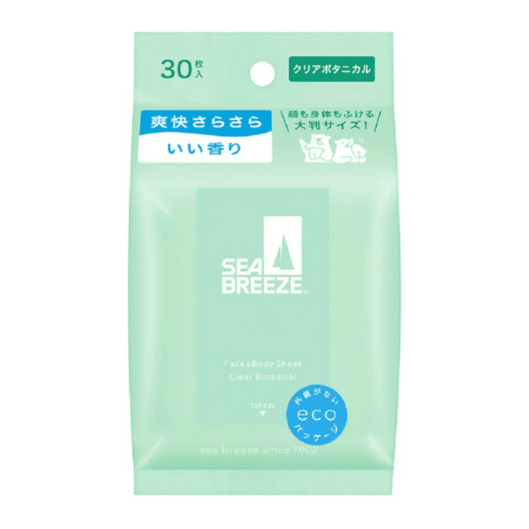 Sea Breeze Face & Body Sheet N Clear Botanical [30 sheets] - Yami.com