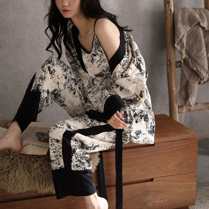 Ink and Silk New Chinoiserie Pajama Set M