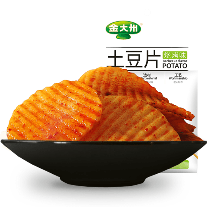 [중국에서 온 다이렉트 메일] 진다저우 매운 감자칩 봉지 개봉하면 바로 먹을 수 있음 캐주얼 진다저우 스낵 바베큐 맛 55g/봉지