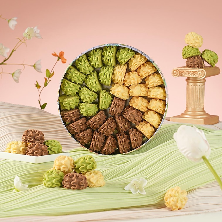 Small Flower Cookie, Matcha  Cocoa  Original Flavor,12.35 oz 5