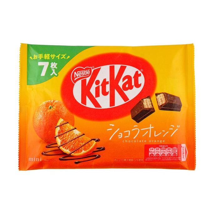 日本NESTLE雀巢 KITKAT奇巧 巧克力威化 巧克力橘子口味 7枚裝 【季節限定】