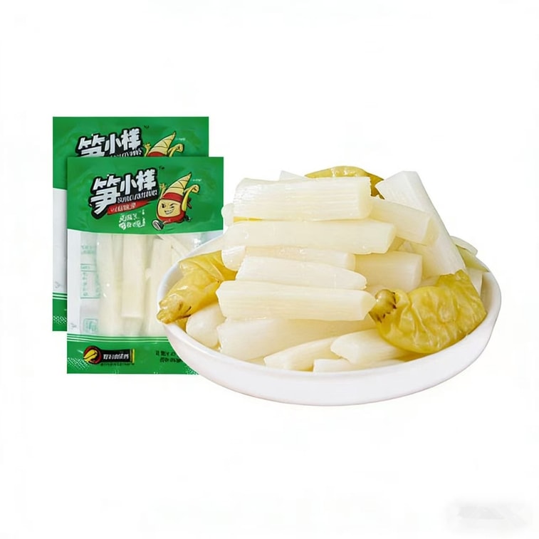 Bamboo Shoot Snack with Pickled Chili Crisp Bamboo Shoots 21g*5 packs Fresh Mountain Pepper Bamboo Shoots 6