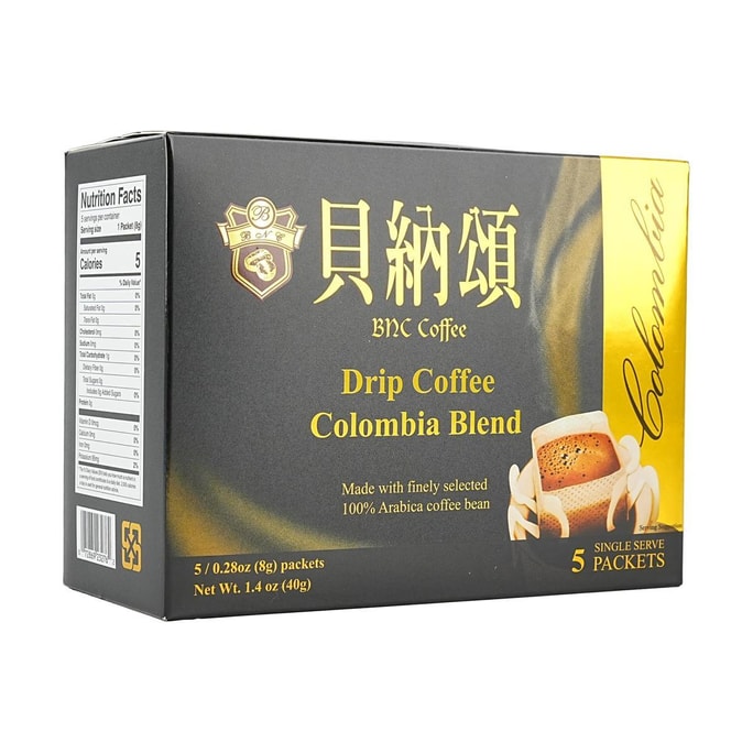 贝纳颂 挂耳咖啡 哥伦比亚拼配风味 5份 40g