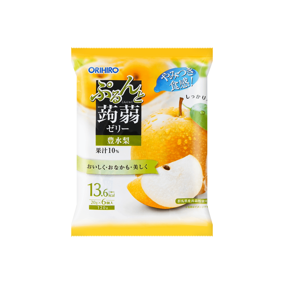 日本orihiro蒟蒻果冻丰水梨口味6包120g怎么样