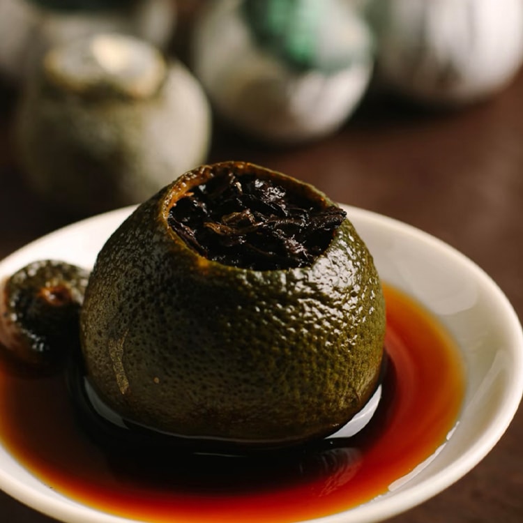 JingZhenTang 景珍堂 小緑みかん皮プーアル茶 [香り高い緑みかん、濃厚