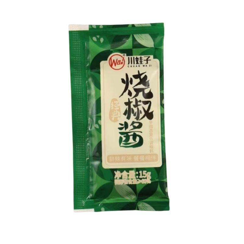 川娃子 【店庆大促】烧椒酱小包装虎皮青椒酱蘸料拌饭拌面拌皮蛋四川下饭菜【内10包】约150克*1袋