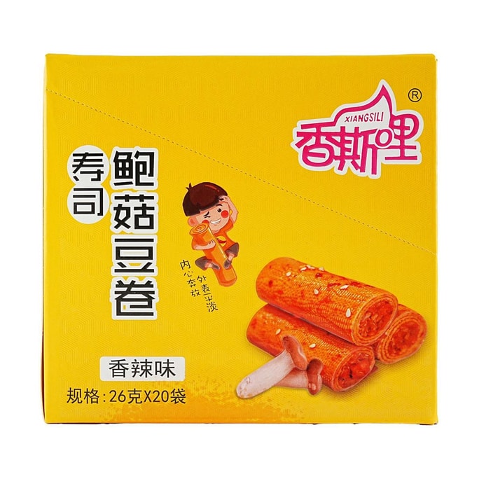 香斯哩 壽司鮑菇豆捲 香辣味 26g*20袋入