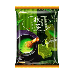 Uji Matcha Baumkuchen - Thick-Cut Japanese Cake, 8 Pieces, 7.05oz
