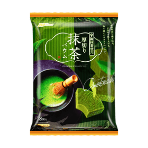 日本MARUKIN丸金 厚切年轮蛋糕 抹茶味 8枚入 200g【使用宇治抹茶】
