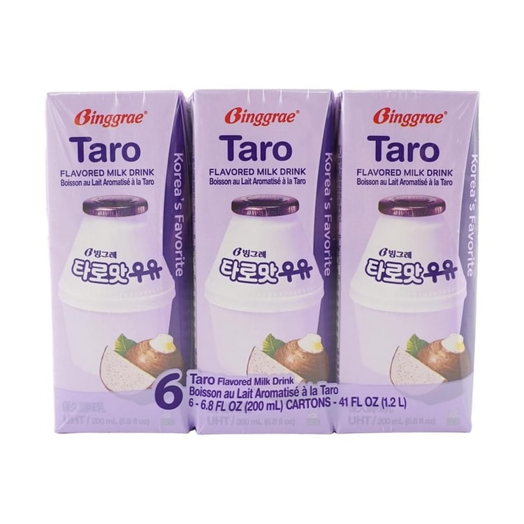 韓国産 BINGGRAE タロイモミルク（200ml×6本） - Yami