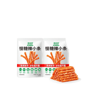 【中国直邮】 慢教授 慢糖辣小条无糖精100g*2袋