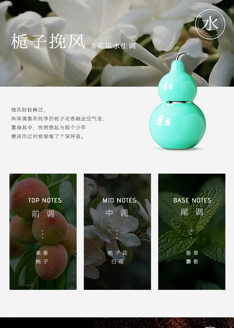 欧堤 独序联名款香薰葫芦摆件 香氛礼物  翡翠绿-木  1件