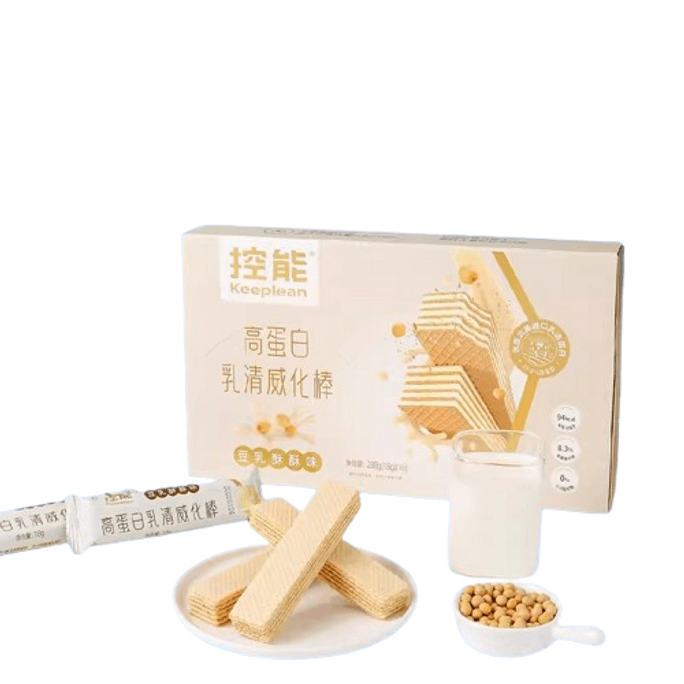 Low-fat Whey Protein Wafer Bar Soy Milk Flavor 288g Fitness Meal Replacement Satiety Biscuits Snacks