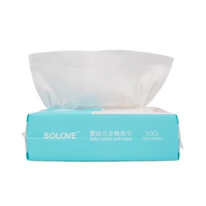 [중국발 다이렉트 메일] SOLOVE 코튼 소프트 타올 100 펌프스