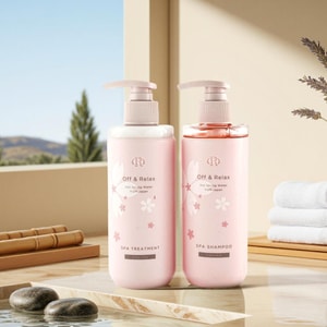 日本OFF&RELAX 温泉SPA洗护套装 洗发水 260ml + 护发素 260ml 夜间修护滋养 改善干燥 氨基酸温和清洁【樱花限定】