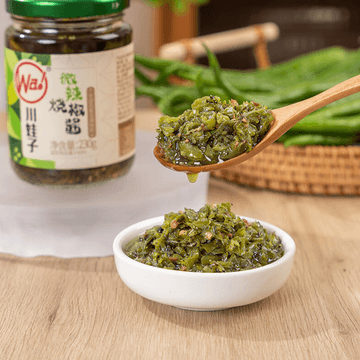 川娃子 经典烧椒酱 虎皮青椒下饭菜 四川农家自制蒜蓉辣酱 230g【复刻一饭封神烧椒鲈鱼】