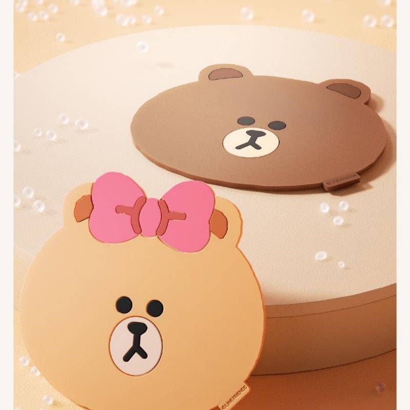 【中國直郵】 日本 LINE FRIENDS 布朗熊車載防滑墊 創意汽車擺飾 單裝 大號裝