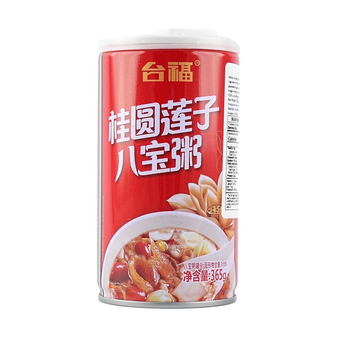 台福 桂圆莲子八宝粥罐头 365g