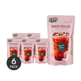 무설탕 아이스 복숭아 홍차, 7.78 fl oz *6【6팩】【0 설탕·10kcal】