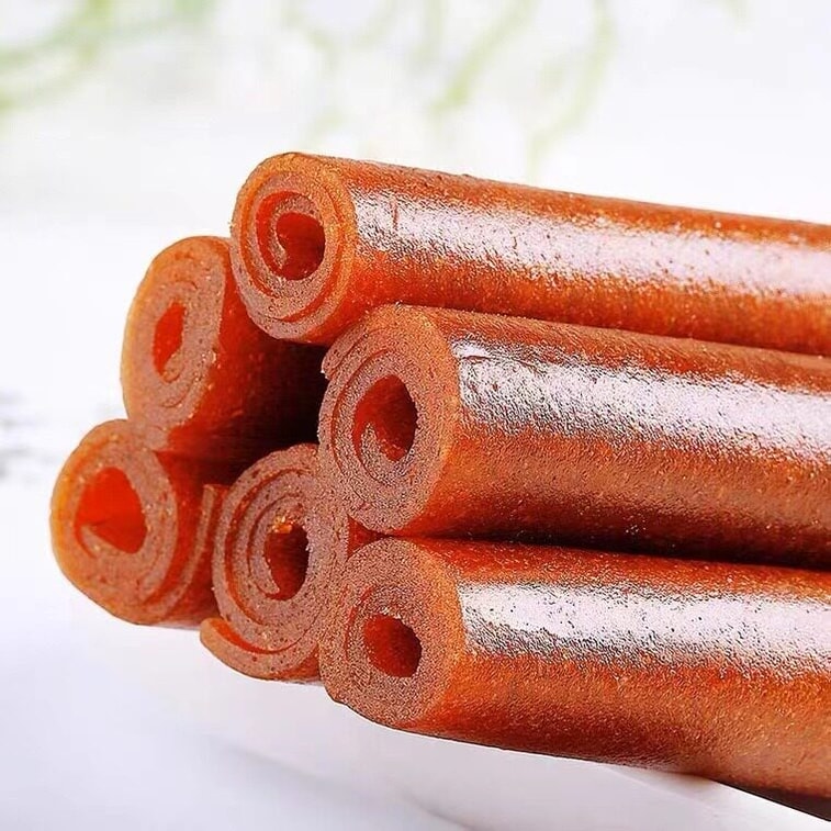 Hawthorn Roll 228g. Old-school fruit leather, Beijing style. Smooth, sweet & tangy. No additives. Nostalgic snack for office or TV time. 4