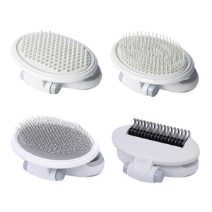 得乐 可折叠开结耙梳、撸猫按摩梳、软针祛除浮毛梳、美容钢丝梳各一把【日常宠物梳子大全套】聪明款猫狗梳子宠物按摩梳毛专用梳子宠物清洁美容用品