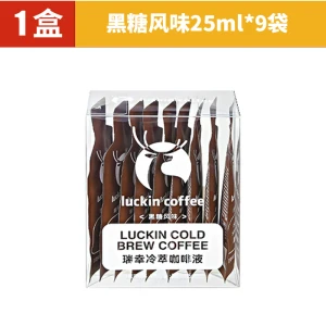 럭킨 커피 콜드브루 에스프레소 액상, 흑설탕 맛, 9개입, 225ml