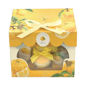HONYARADOH  Bath Coffret Yuzu Set (Body Lotion 72g + Hand Cream 30g + Bath Ball 50g + Foaming Net)